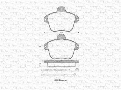 MAGNETI MARELLI 363702160283 -  Комплект тормозных колодок, дисковый тормоз